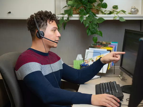 Man working at computer