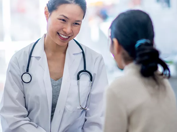 Doctor speaking with patient.