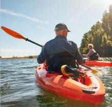 People kayaking